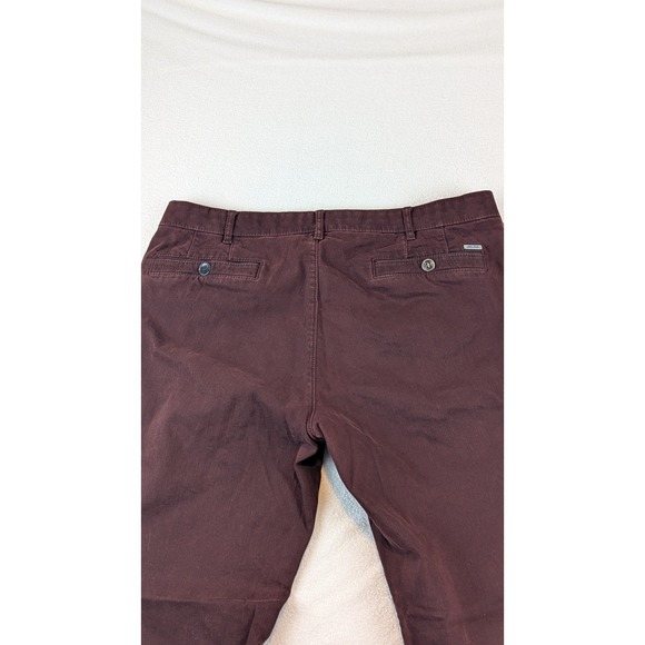 Meyers Men's Burgundy Chinos Casual Pants Slim Fit Stretch Comfortable 38 x 28 - Picture 4 of 9